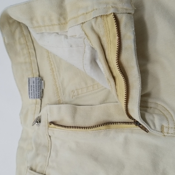 RIO Stephen Mardon SZ 11 JRS  Shorts Cream 90's Distressed High Waist Denim VTG - Picture 11 of 13